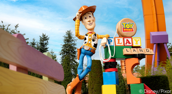 Toy Story Woodie im Playland im Disneyland Paris
